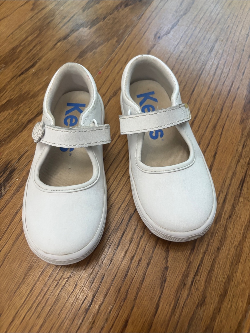 Keds Girls White Mary Jane Strap Shoes